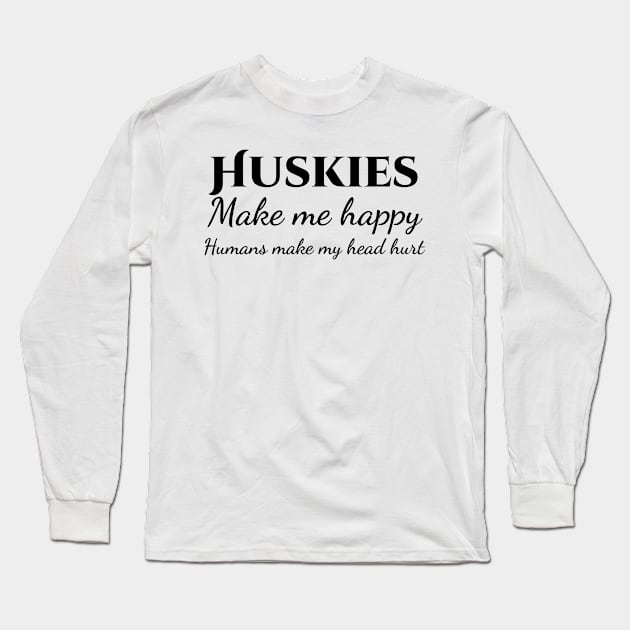 husky dog Long Sleeve T-Shirt by Design stars 5